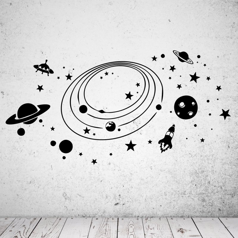 Preview: 46218 Weltall Wandsticker